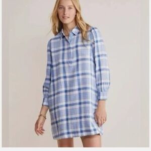 NWT Vineyard Vines Brand Blue Plaid Women's Dress. Size Small